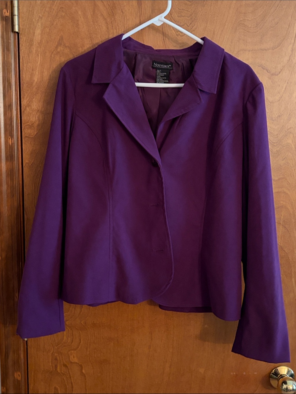 Nouveau Women's Purple Tailored Blazer Jacket